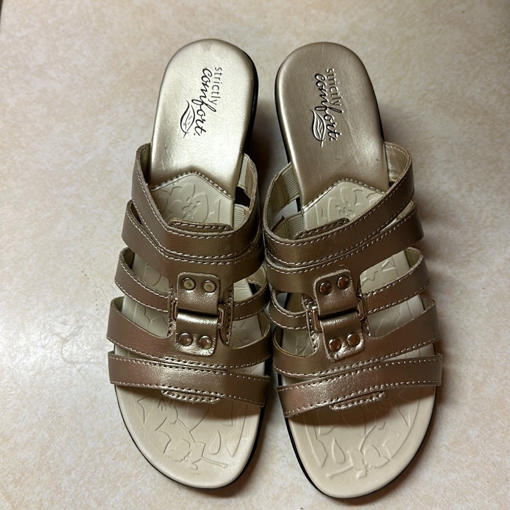 Strictly Comfort - Strapless Sandal with 2 Inch Heel
